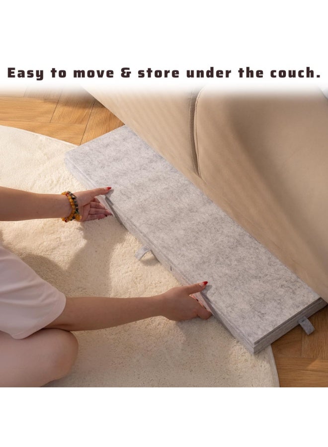 كيل › طاولة تركيب الألغاز القابلة للإمالة مع 6 أدراج، تصميم 2 في 1 كحامل وغطاء، منصة من الفلت الخفيف، طاولة تركيب الألغاز المحمولة لعدد يصل إلى 1000 قطعة – رمادي فاتح - Image 4